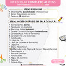 Kit 43 Itens + Material Escolar Completo! 43 Itens com Tudo que seu pequeno precisa!