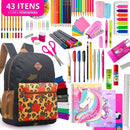 Kit 43 Itens + Material Escolar Completo! 43 Itens com Tudo que seu pequeno precisa!