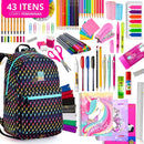 Kit 43 Itens + Material Escolar Completo! 43 Itens com Tudo que seu pequeno precisa!