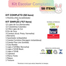 Kit 58 ITENS + Material Escolar Mochila Escolar Volta as Aulas Material Escola Kit completo!