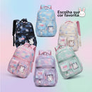 Kit 58 ITENS + Material Escolar Mochila Escolar Volta as Aulas Material Escola Kit completo!